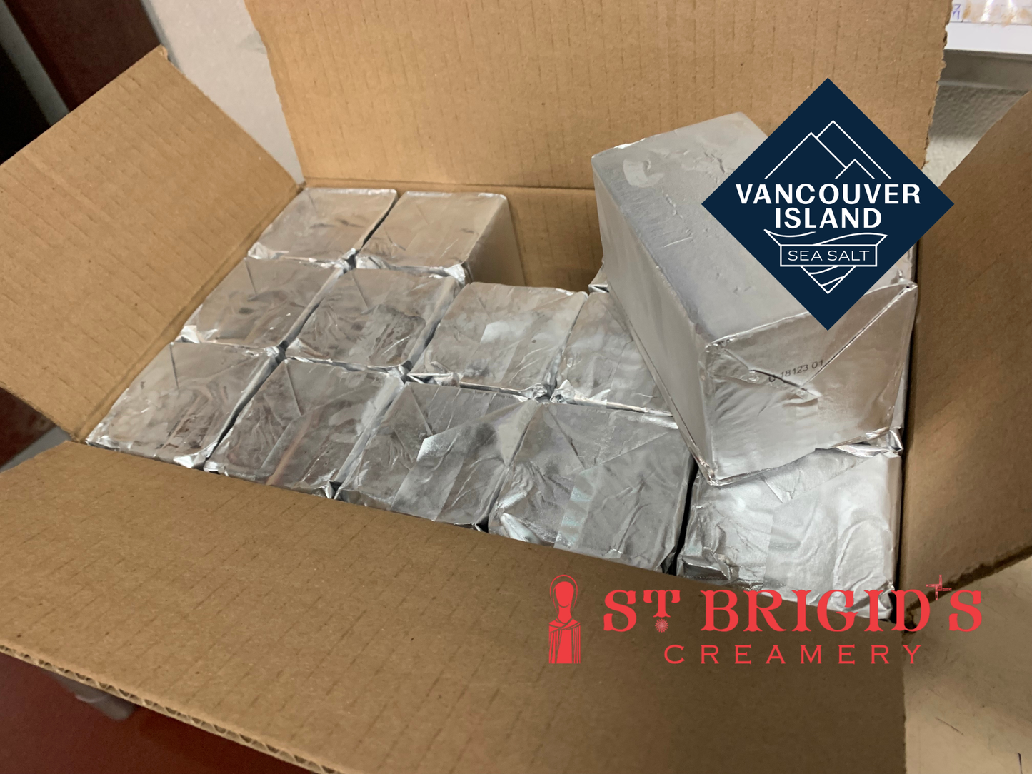 Case of Bulk ST BRIGID'S SALTED 15x1lb case (Plain Foil)